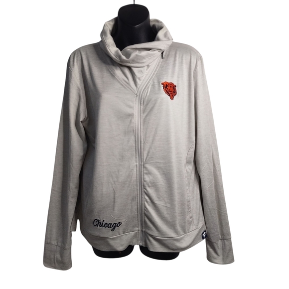 Fanatics Jackets & Blazers - Fanatics Cream Chicago Bears Cowl Neck Full-Zip Women's Jacket Size Large NWOT